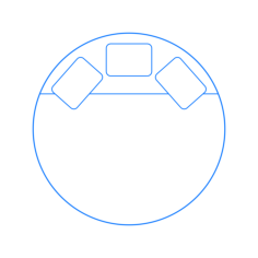 Furniture Beds Round California King Bed Contour Svg Vector, Free Vectors File